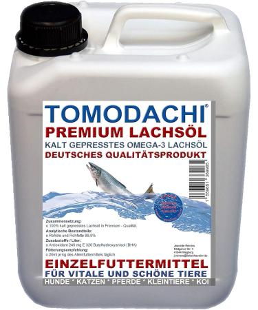Tomodachi Premium Cold Pressed Salmon Oil for Cats - 5L Canister | High Omega-3 Fatty Acids Nutritional Supplement - Buy Online on GoSupps.com
