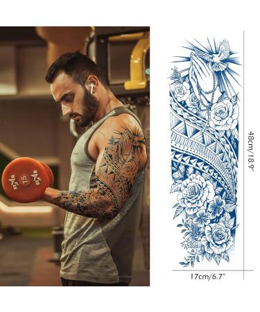 Aresvns Semi Permanent Sleeve Tattoos for Men and Women - Full Arm Realistic Fake Tattoos | Waterproof & Long-Lasting 2-3 Weeks | Christmas Gift - Buy Online on GoSupps.com