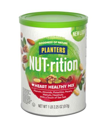 NUTrition Heart Healthy Snack Nut Mix (1lb 2.25oz) Salted 2.25 Ounce (Pack of 1)