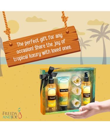 Fine Fragrance Body Mist & Body Splash Gift Set Luxury Self-Care Combo for Women and Girls (Coconut Cucumber Mango Pear Rose Soap) Valentines Gift for Women Coconut Cucumber Mango Pear 6-piece - Buy Online on GoSupps.com