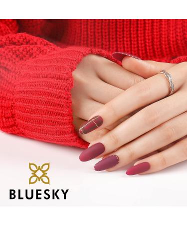 Bluesky Gel Nail Polish Tinted Love 80557 Dark Red Long Lasting Chip Resistant 10 ml (Requires Drying Under UV LED Lamp) Dark Red 10.00 ml (Pack of 1) - Buy Online on GoSupps.com