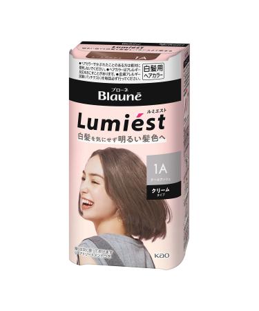 Kao Blaune Lumiest Hair Color Gray Hair Dye 1A Cool Ash