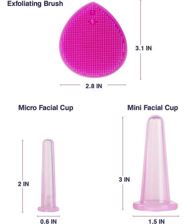 Sandine Pink Cupping Therapy Set for Facial Contouring and Cellulite Reduction - Buy Online on GoSupps.com