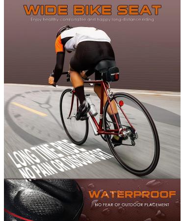 YODOTE Oversized Bike Seat - Wide Memory Foam Bicycle Saddle for Peloton & Exercise Bikes - Red - Buy Online on GoSupps.com