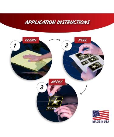 Officially Licensed U.S. Army Decals - Military Collection 4-Piece Sticker Set for Cars, Trucks, Phones, Tablets, and Laptops - Large Army Decals 1.75 to 4 Inches - Buy Online on GoSupps.com