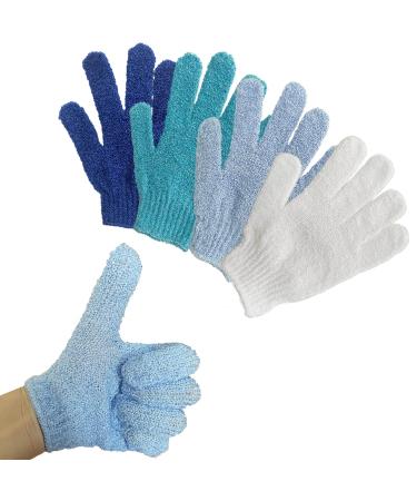 Exfoliating Gloves  8 Pcs  Skin Exfoliator for Body  Shower Gloves  Scrub Gloves Exfoliating  Exfoliating Body Scrub Gloves  Shower Accessories for Women  Exfoliation Mitt  Bath Gloves