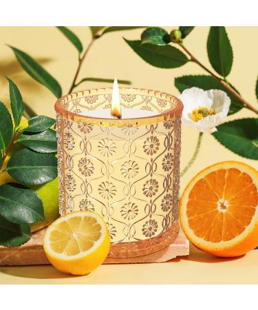 Orange Scented Soy Wax Candle Gift for Women | Aromatherapy Stress Relief | 7oz Long Burning | Perfect for Christmas, Birthday, Mother's Day - Buy Online on GoSupps.com