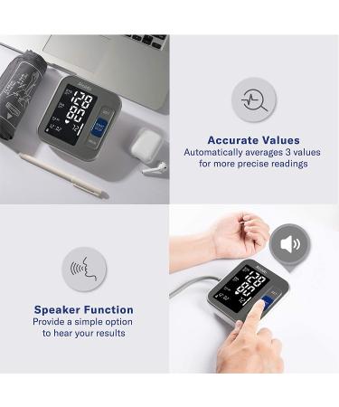 Alcedo Upper Arm Blood Pressure Monitor with Wide-Range Cuff and Backlit Screen - 2x120 Reading Memory, Talking Function - Ideal for Home Use - Buy Online on GoSupps.com