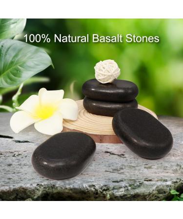 Master Massage Medium Ovular Basalt Hot Stone Massage Stones | 6.4cm x 4.6cm x 1.8cm | Premium Quality - International Shipping - Buy Online on GoSupps.com