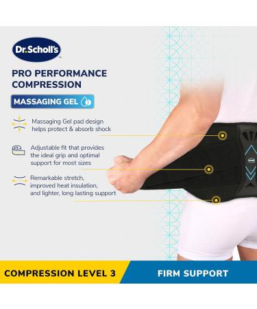 Dr. Scholl's Adjustable Compression Back Support Massaging Gel Breathable Fabric Shock-Absorbing Brace (Size L/XL) for Ultimate Comfort - Buy Online on GoSupps.com