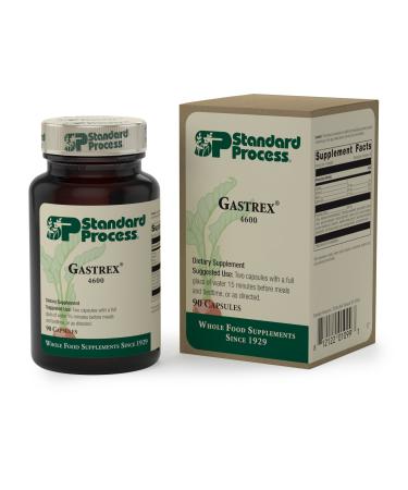 Standard Process - Gastrex - Supports Digestion Stimulates Cleansing of Upper Gastrointestinal (GI) Tract Provides Vitamin C Niacin Vitamin B6 Okra and Tillandsia Usneoides - 90 Capsules