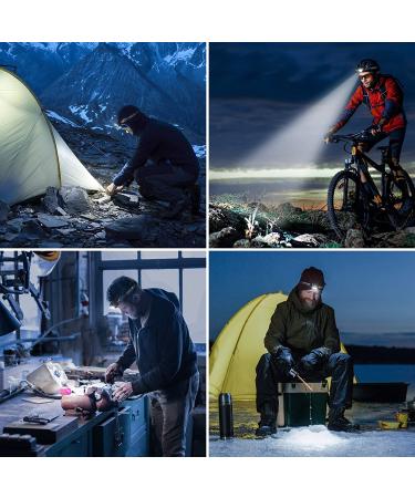 Rechargeable LED Headlamp for Camping & Hiking | Waterproof Headlight with 6 Modes & Adjustable Headband - USB Cable Included - Buy Online on GoSupps.com