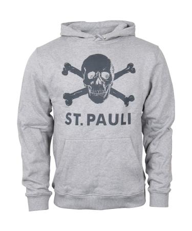 FC St. Pauli Skull Hoodie Men L Grey