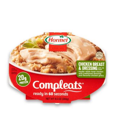 HORMEL COMPLEATS Chicken Breast & Dressing Microwave Tray, 9.5 Ounces (Pack of 6)