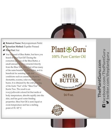 16 oz African Shea Butter Oil - 100% Pure Natural Skin, Body, and Hair Moisturizer for DIY Butters, Lotions, Creams, Lip Balms, Soaps. Helps with Eczema, Psoriasis, Stretch Marks - Buy Online on GoSupps.com