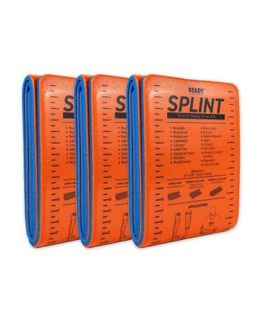 Ready First Aid - Foam Splint (4.25"x36") Aluminum core Lightweight Radiolucent Waterproof Reusable Fracture Splint for Supporting Fractured Injured Limbs in Hiking Camping Adventure (3-Pack)