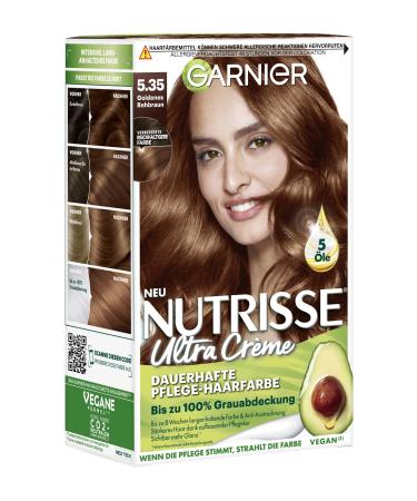 Garnier Nutrisse Durable care hair color with nourishing fruit caves coloring with 8 weeks stop ultra cr me tint 5.35 folding.Reh brown golden roe brown 1 piece (1 Pack)