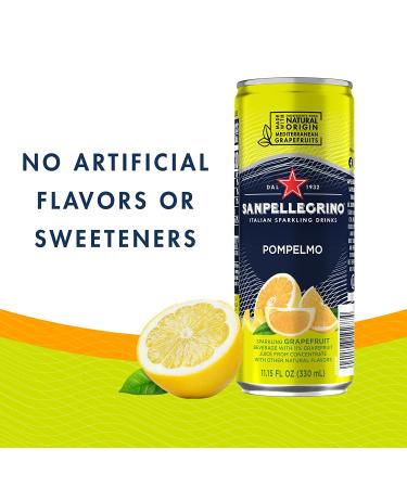Sanpellegrino Pompelmo Italian Sparkling Grapefruit Drink 11.15 Fl Oz Cans - 24 Pack - Buy Online on GoSupps.com