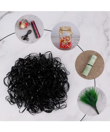 2000 Mini Elastic Hair Ties - Soft Black Rubber Bands in Plastic Box for Baby Girls Wedding Hairstyles & Small Dreadlocks - Buy Online on GoSupps.com
