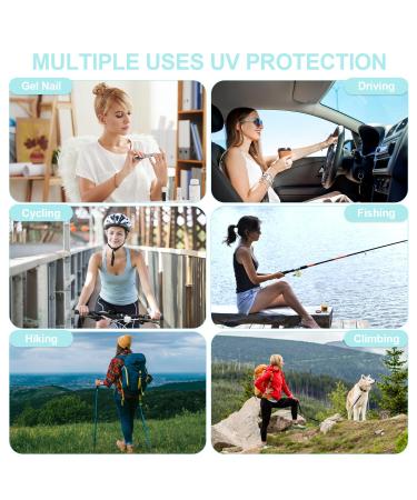 chemotex UV Nail Gloves Professional UPF50+ Protection UV Gloves for Gel Manicures Art Skin Care UV Gloves for Gel Nail Lamp Fingerless Gloves for Protect Hands from Harm Blue - Buy Online on GoSupps.com