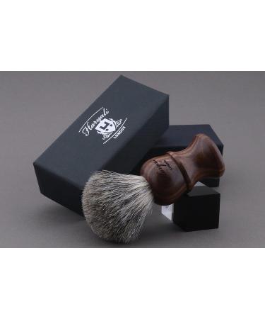 Haryali London Men's Wooden Shaving Set - Straight Razor Black Badger Hair & Stand | Best International Shipping - Buy Online on GoSupps.com
