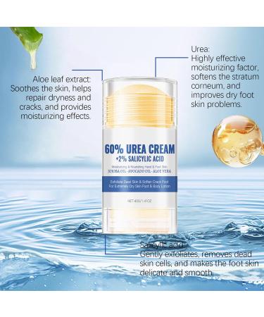 MrCuvaryas Hydrating and Anticracking foot cream 60 urea foot cream very dry feet heel balm relieves itching for elbows knees feet and hands urea cream with foot file blue 40 g + 40 g - Buy Online on GoSupps.com