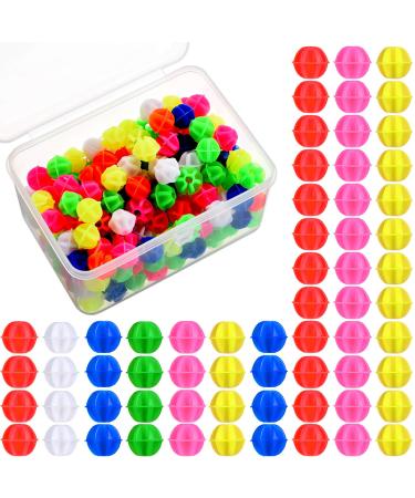 Gejoy 216 Pieces Bicycle Spoke Beads Bicycle Wheel Spokes Beads Assorted Color Plastic Clip Beads Spoke Decoration with Plastic Storage Box