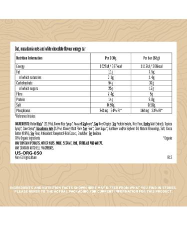 Buy Clif Bar Energy Bar - White Chocolate Macadamia | Healthy Snack for International Shipping - Buy Online on GoSupps.com