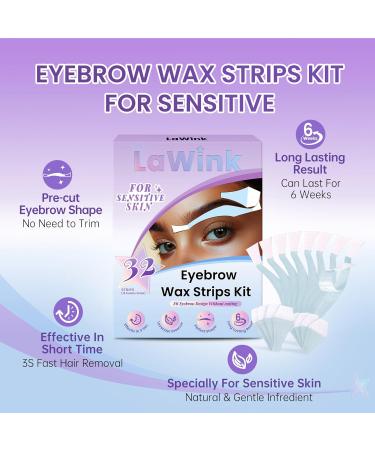 Bandes de Cire pour sourcils bandes de cire pour le visage 32 pi ces bande cire sourcils Pour tous les types de peau pilation domicile pour femmes - Buy Online on GoSupps.com