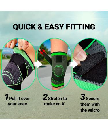 CARESOLE Circa Medium Compression Knee Sleeve for Men and Women | Support Braces for Knee Pain | Lightweight for Running, Weightlifting & Sports | Medium Single - Buy Online on GoSupps.com