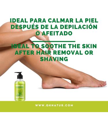 QKnature DERMO GEL ALOE VERA DE CANARIAS BIO Soothing effect nourishes and hydrates the skin Natural hydration for face and body 250 ml - Buy Online on GoSupps.com