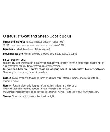 UltraCruz Goat and Sheep Cobalt Bolus Supplement - 100 Count x 10g - Buy Online on GoSupps.com