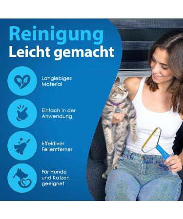 Petlovers Ezlint Animal Hair Remover | Reusable Tool for Dog & Cat Fur | Portable Carpet Scraper & Rake for Furniture Carpets & Clothing - Buy Online on GoSupps.com