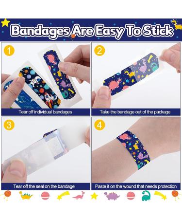300 Pieces Kids Bandages Bulk - Cartoon Adhesive Bandages for Boys - Waterproof & Breathable - Colorful Flexible Bandages for Students - Buy Online on GoSupps.com