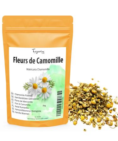 Tazarin LTD 1kg Chamomile Flowers - Chamomile Infusion - Matricaria Chamomilla - Intense Aroma & Taste - 100% Natural Pure and Additive-Free | Superior Quality - Tazarin Ltd