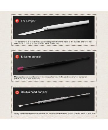 20pcs Stainless Steel Earwax Remover Kit Ear Wax Removal Spoon Curette Tweezers Cleaning Tool Storage Box Ear Picking Tools Retro Copper Buckle Earwax Removal Aid - Buy Online on GoSupps.com