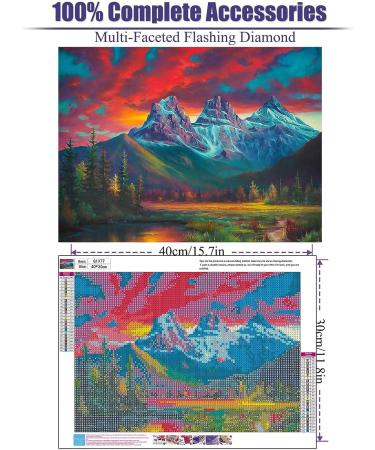 5D Diamond Painting Kit for Adults - Mountain DIY Art with Full Drill Diamonds - 12X16 Inch - Bronze - Home Wall Decor Gift - Buy Online on GoSupps.com