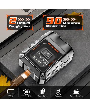 MAXGROOM Mini Portable Electric Shaver - 8500RPM Waterproof USB-C Rechargeable Razor for Men | Compact Wet & Dry Cordless Shaver with LED Display - Buy Online on GoSupps.com