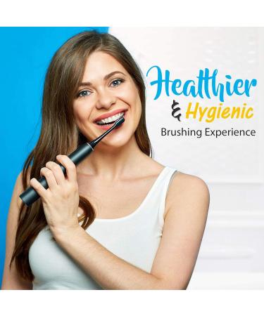 Buy Pyle Health Ultrasonic Rechargeable Electric Toothbrush - 3 Modes Timer 2 Brush Heads - Ideal for Kids Teens & Adults - PHLTB41BK - Buy Online on GoSupps.com