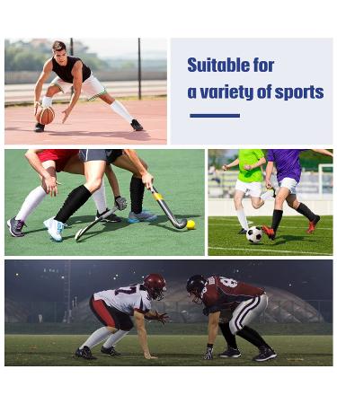 Football Leg Sleeves - Compression Calf Sleeves for Athletes - 2 Pairs (Black/White) - Buy Online on GoSupps.com