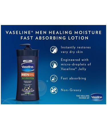 Vaseline Men Fast Absorbing Spray Lotion 6.5 oz - Hydrating Body Moisturizer - Buy Online on GoSupps.com