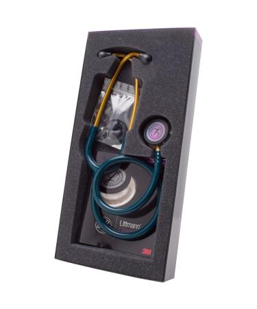 3M Health Care MMM 5807 Littman Classic III Monitoring Stethoscope Rainbow Finish Caribbean Blue Tubing 27" Length