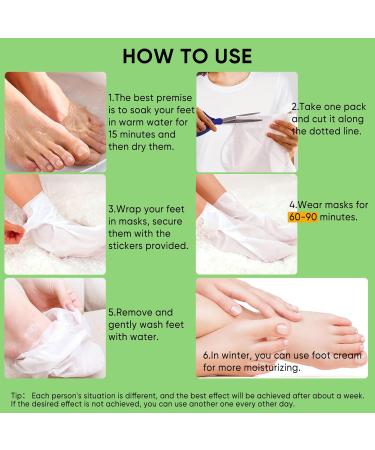 Masque Pieds Exfoliant 3 Paires Soin pour Pieds Secs Talons Fendus Callosit s Retire la Peau Morte Pieds Doux Spa la Maison ou Voyage(Aloe Vera) - Buy Online on GoSupps.com