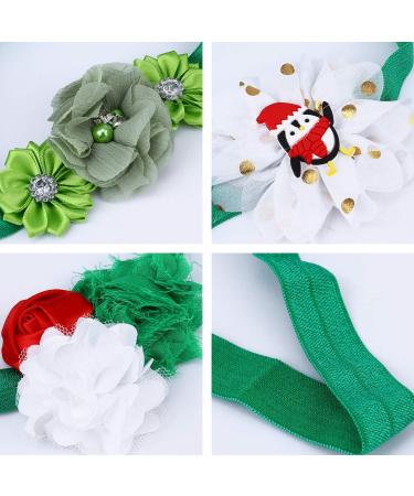 Lurrose 3pcs Floral Headbands Christmas Santa Cloth Hair Bands for Baby Girls - Elastic Hair Accessories for Newborns, Infants, Toddlers and Kids - Buy Online on GoSupps.com