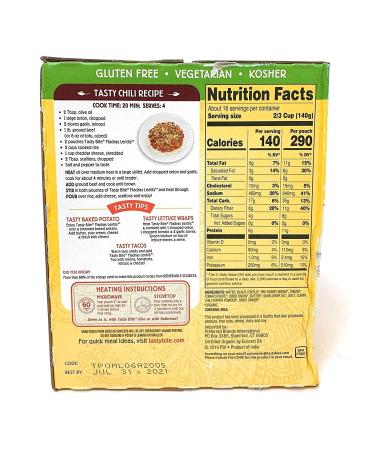 Organic Indian Madras Lentils 10 Oz - Pack of 8 | Tasty Bite - Buy Online on GoSupps.com