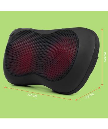 Salter EE6936BLKSTKEU7 Massage Pillow with Heating - Shiatsu Neck & Back Relief 4 Attachments UK/EU Connector - Buy Online on GoSupps.com
