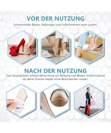 Premium 3M Glue Heel Cushions - 6 Pack Anti-Slip Black Heel Pads for Men & Women | Comfort Protection Against Blisters & Heel Spurs - Buy Online on GoSupps.com