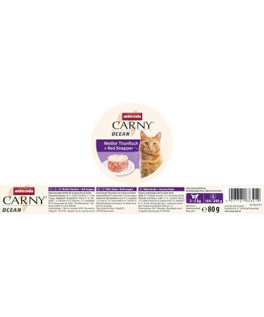 Animonda Carny Ocean Cat Food - White Tuna & Red Snapper in Gravy 12 x 80g Wet Food for Cats - Buy Online on GoSupps.com