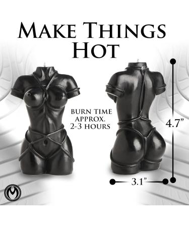 Master Series Bound Goddess Drip Candle - Stunning Decor for Men Women & Couples - Unscented Black Synthetic Wax - International Shipping Available - Buy Online on GoSupps.com
