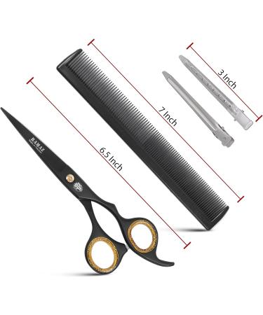 Ramaz Professional Hair Cutting Scissors Set - Extra Sharp 6.5 Stainless Steel Shears with Comb & Clips for Perfect Haircuts - Ideal for Men & Women - Buy Online on GoSupps.com